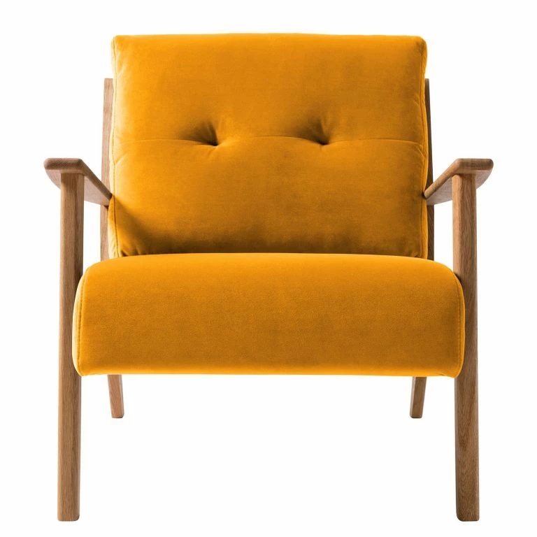 Loftscape Studio Copenhagen Fauteuil TIMON – Velours Shyla: Jaune Moutarde
