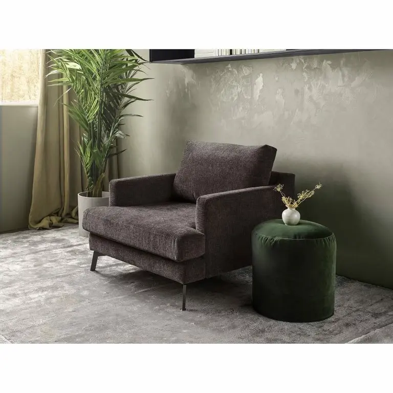 Loftscape Studio Copenhagen Fauteuil Vieux Bourg – Tissu – Tissu Nona: Gris Foncé