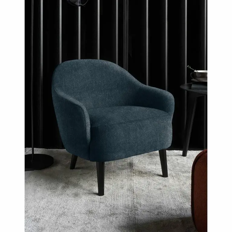 Loftscape Studio Copenhagen Fauteuil Viggianello – Tissu – Tissu Nona: Bleu Foncé