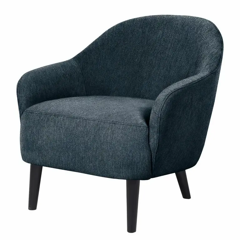 loftscape Studio Copenhagen Fauteuil Viggianello – Tissu – Tissu Nona: Bleu foncé