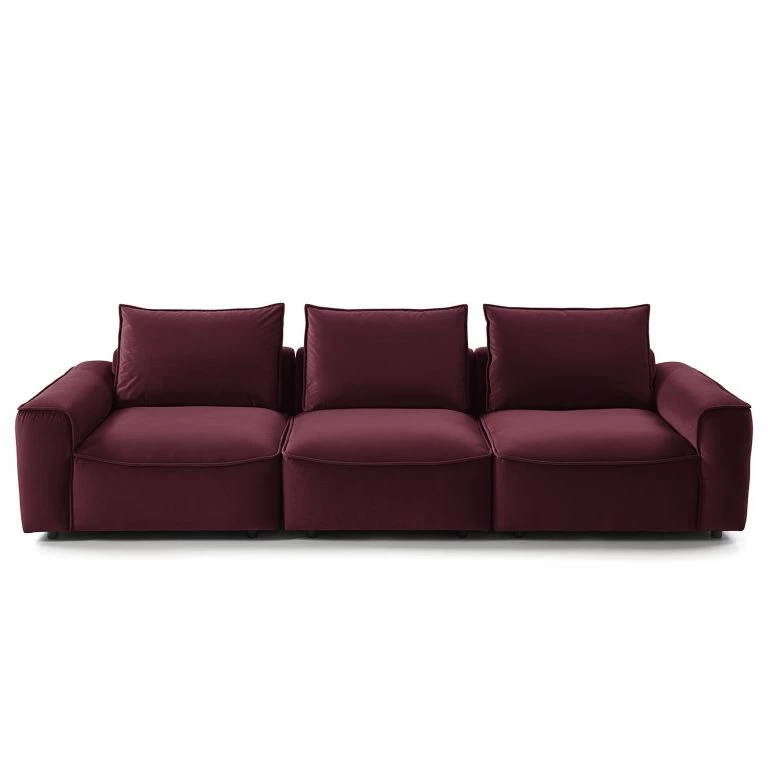 Loftscape Studio Copenhagen Grand Canapé Buckley I – Velours Shyla: Aubergine