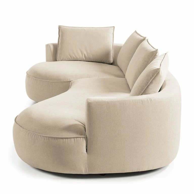Loftscape Studio Copenhagen Grand Canapé Buckley II – Tissu Saia: Beige – Alignement à Gauche