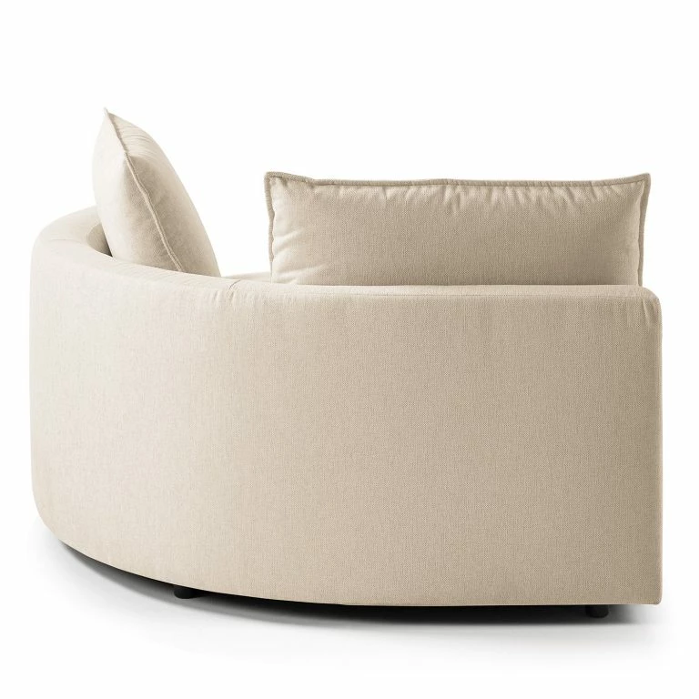 Loftscape Studio Copenhagen Méridienne Buckley I – Tissu Saia: Beige – 126 X 154 Cm – Alignement à Droite