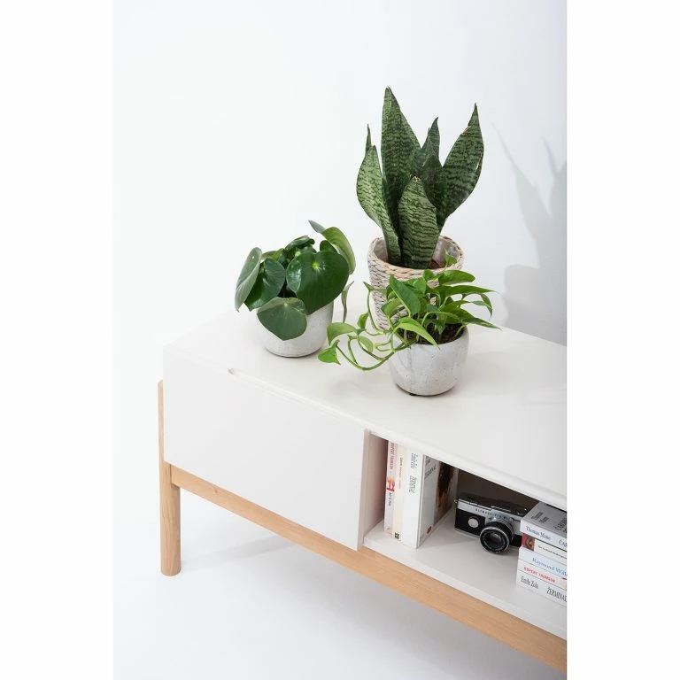 Loftscape Studio Copenhagen Meuble TV Cooby I – Blanc / Chêne