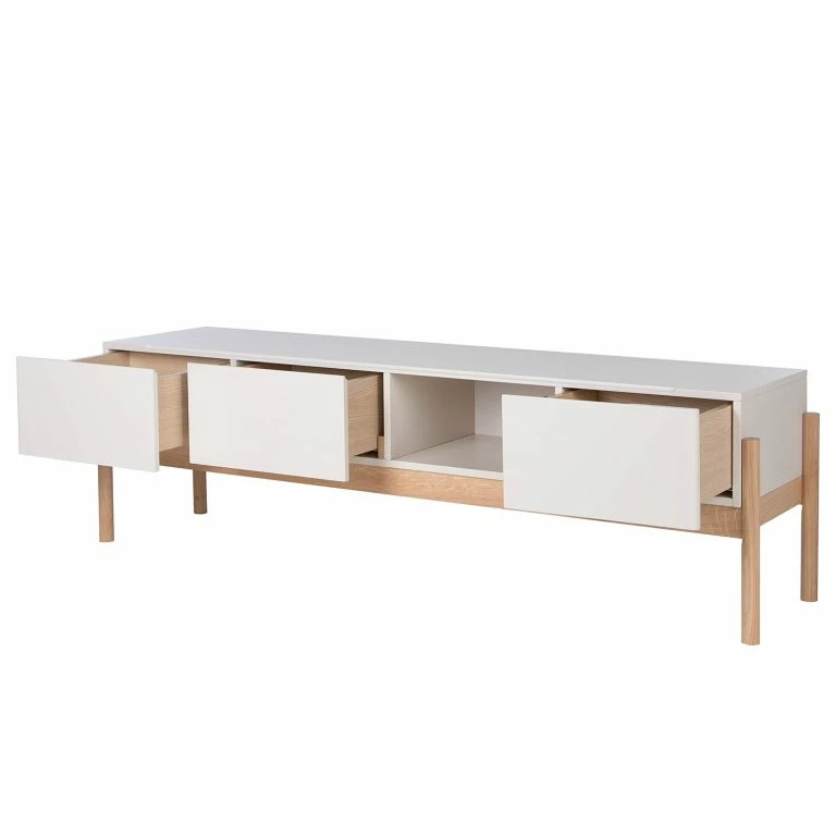 Loftscape Studio Copenhagen Meuble TV Cooby II – Blanc / Chêne