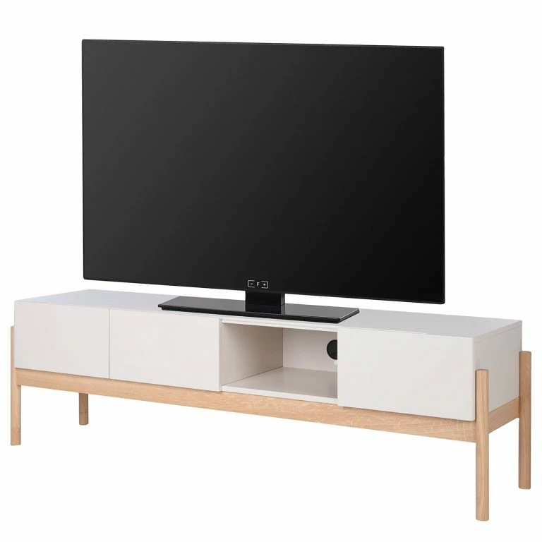 loftscape Studio Copenhagen Meuble TV Cooby II – Blanc / Chêne