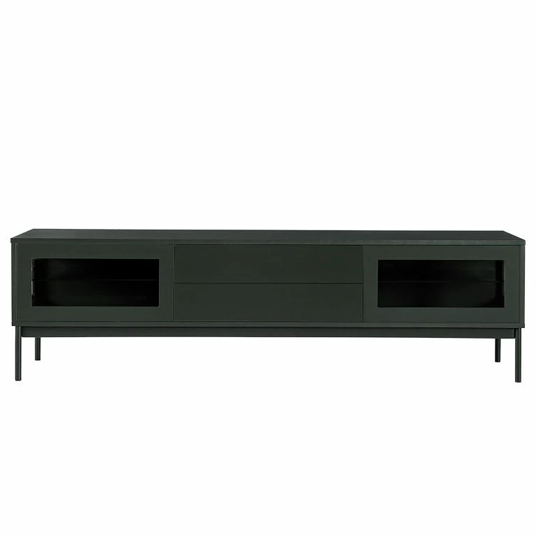 Loftscape Studio Copenhagen Meuble TV Exhall – Verre – Gris-vert