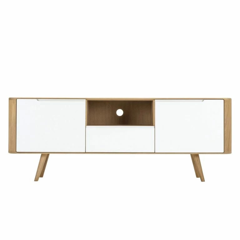 Loftscape Studio Copenhagen Meuble TV Loca III – Blanc / Chêne