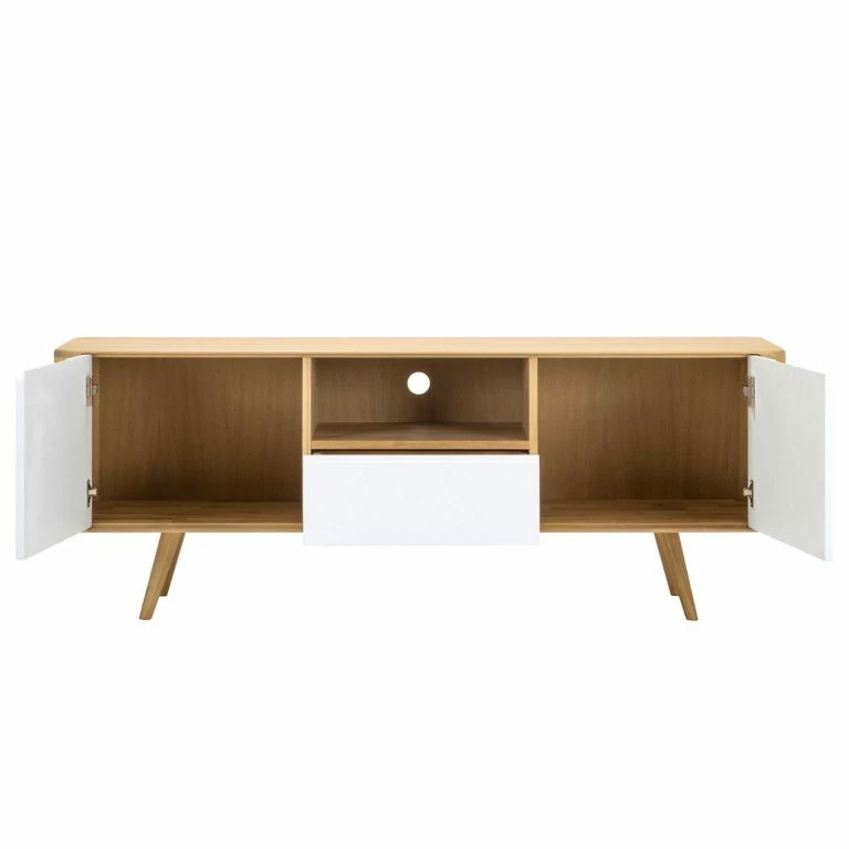 Loftscape Studio Copenhagen Meuble TV Loca III – Blanc / Chêne