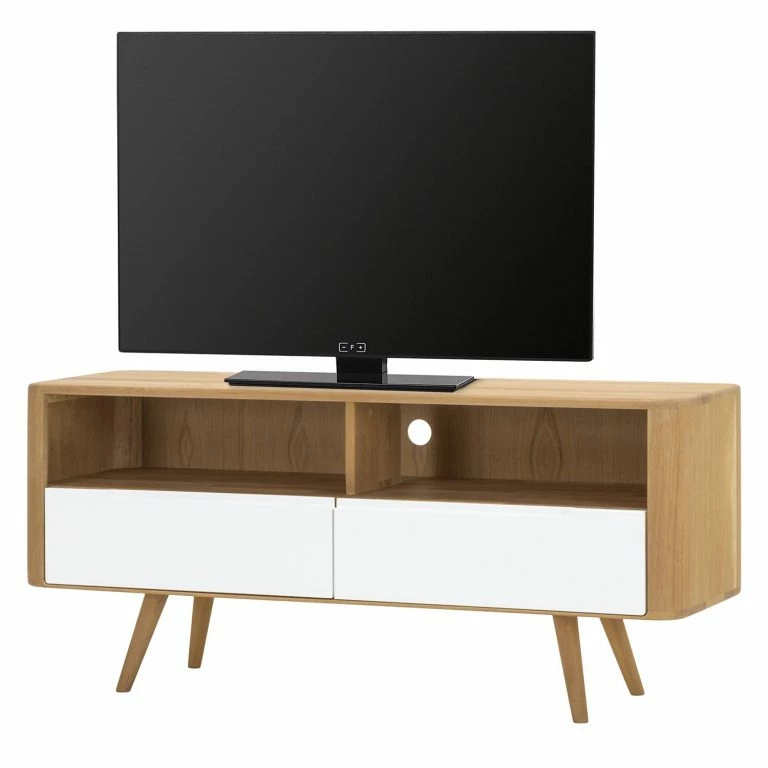 loftscape Studio Copenhagen Meuble TV Loca IV – Blanc / Chêne sauvage clair