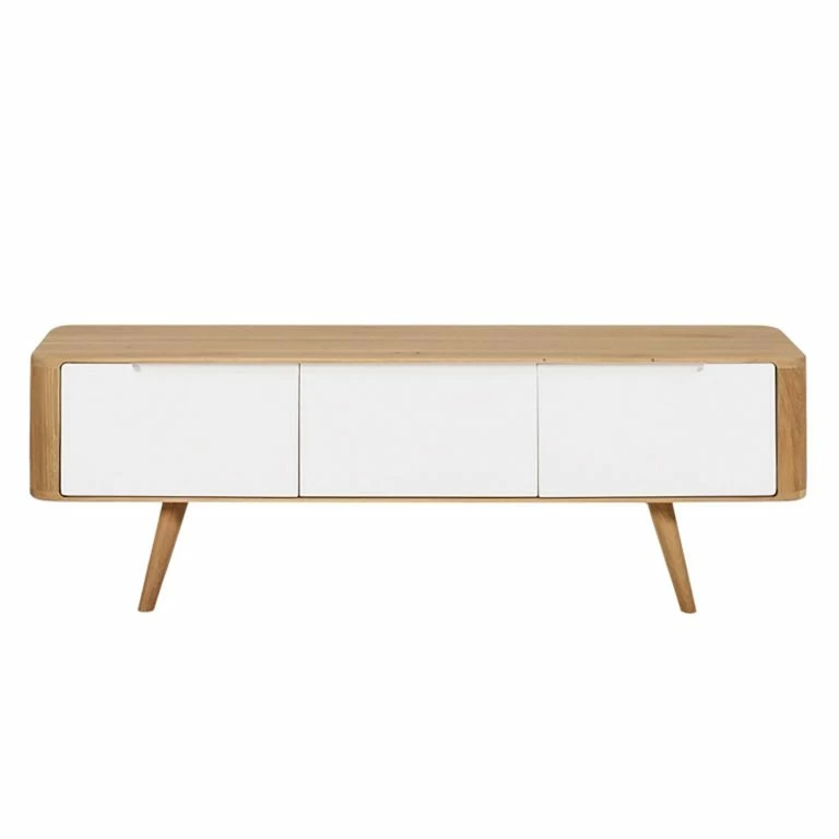 Loftscape Studio Copenhagen Meuble TV Loca V – Partiellement En Chêne Sauvage Massif – Chêne Sauvage – Largeur : 135 Cm – Profondeur : 42 Cm