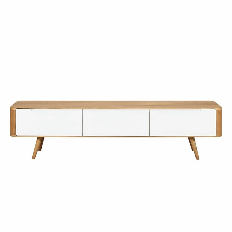 Loftscape Studio Copenhagen Meuble TV Loca V – Partiellement En Chêne Sauvage Massif – Chêne Sauvage – Largeur : 180 Cm – Profondeur : 55 Cm