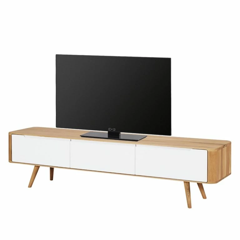 loftscape Studio Copenhagen Meuble TV Loca V – Partiellement en chêne sauvage massif – Chêne sauvage – Largeur : 180 cm – Profondeur : 55 cm