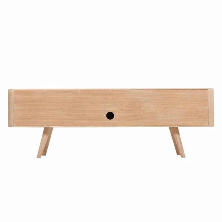 Loftscape Studio Copenhagen Meuble TV Loca V – Partiellement En Chêne Sauvage Massif – Chêne Sauvage Huilé Clair – Largeur : 135 Cm – Profondeur : 55 Cm
