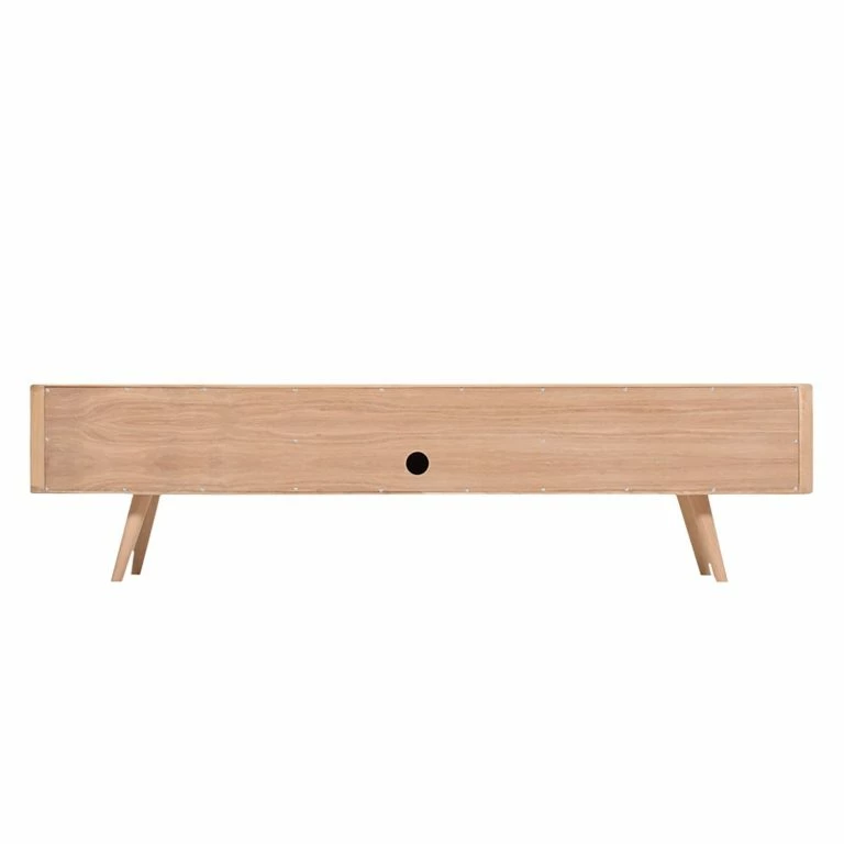 Loftscape Studio Copenhagen Meuble TV Loca V – Partiellement En Chêne Sauvage Massif – Chêne Sauvage Huilé Clair – Largeur : 180 Cm – Profondeur : 55 Cm