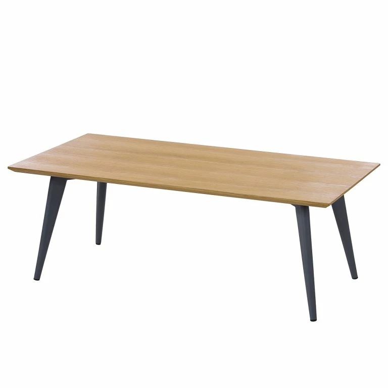 loftscape Studio Copenhagen Table basse Danica – Placage en bois véritable – Gris foncé mat / Frêne