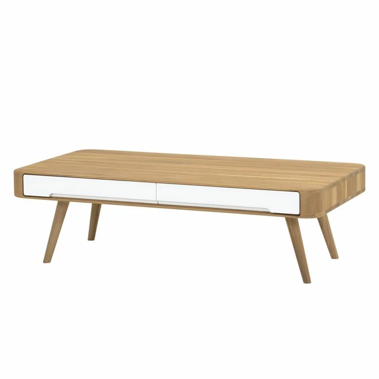 loftscape Studio Copenhagen Table basse Loca II – Chêne sauvage partiellement massif – Chêne sauvage / Blanc