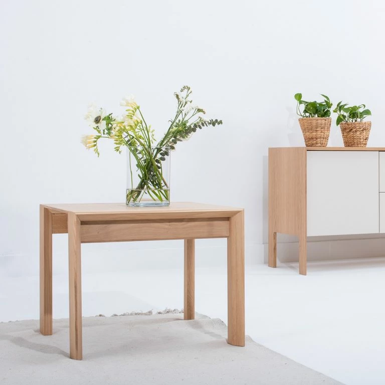 Loftscape Studio Copenhagen Table Basse Maayka – Partiellement En Chêne Massif – Chêne Clair – Largeur : 55 Cm