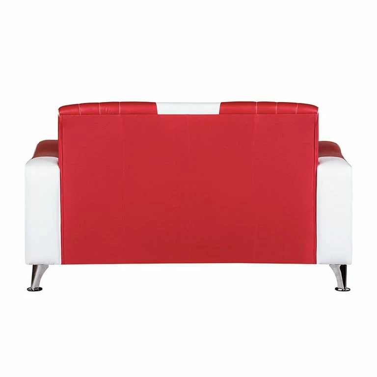 Loftscape Studio Monroe Canapé Nixa (2 Places) – Cuir Synthétique – Rouge / Blanc
