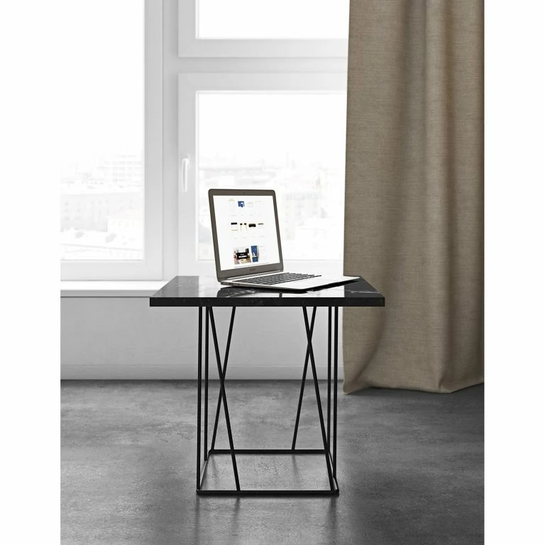 Loftscape Temahome Bout De Canapé Helix – Marbre / Métal – Noir