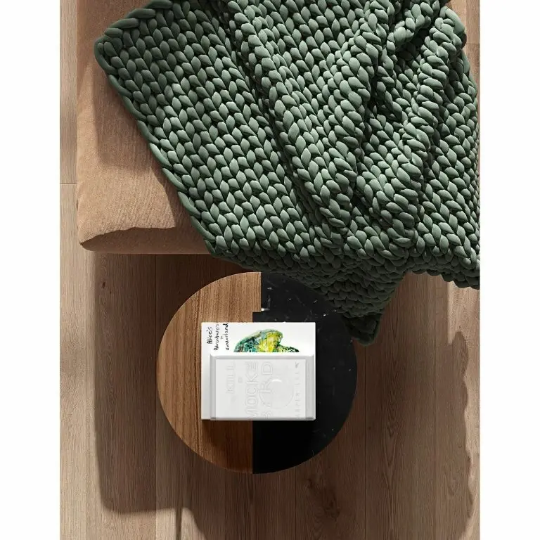 Loftscape Temahome Bout De Canapé Sonata – Marbre / Acier – Noyer / Noir