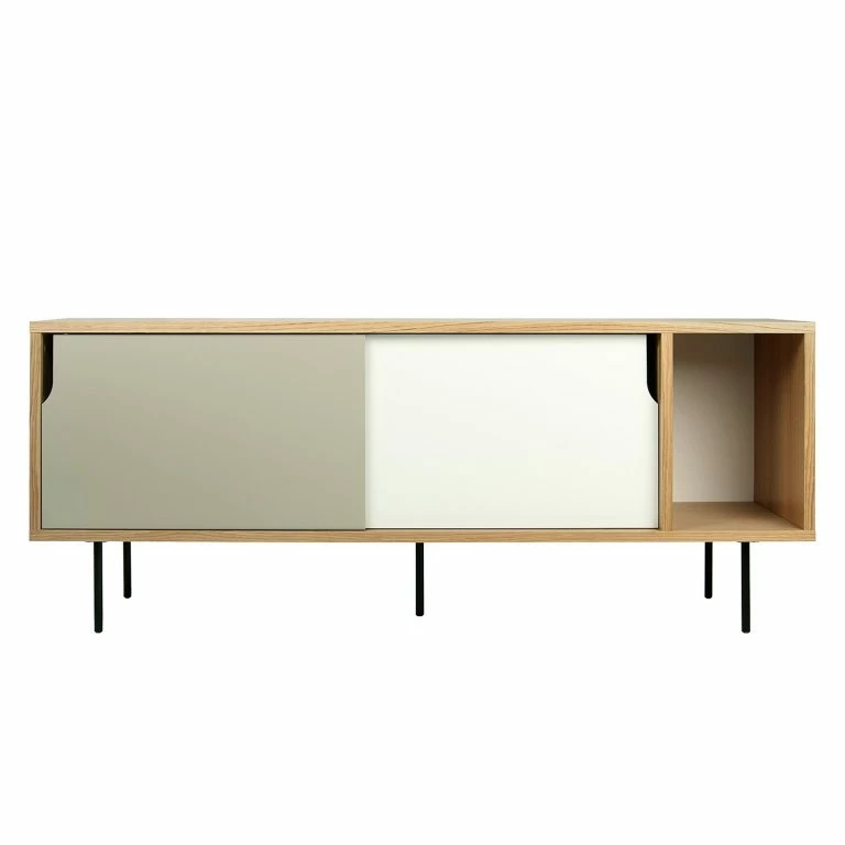 Loftscape Temahome Buffet Noa II – Blanc / Gris Minéral – Chêne