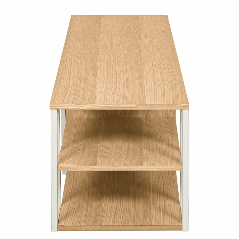 Loftscape Temahome Meuble TV Albi – Placage En Bois Véritable – Chêne / Blanc