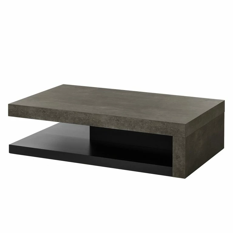 Loftscape Temahome Table Basse Detroit – Imitation Béton / Noir Mat