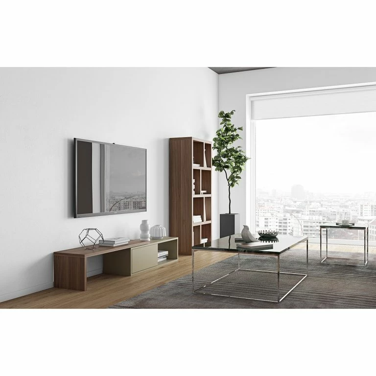 Loftscape Temahome Table Basse Gleam I – Marbre / Métal – Vert / Chrome – Largeur : 120 Cm