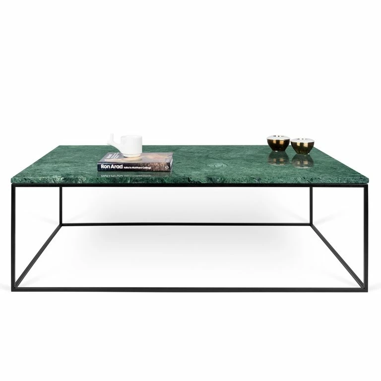 Loftscape Temahome Table Basse Gleam I – Marbre / Métal – Vert / Noir – Largeur : 120 Cm