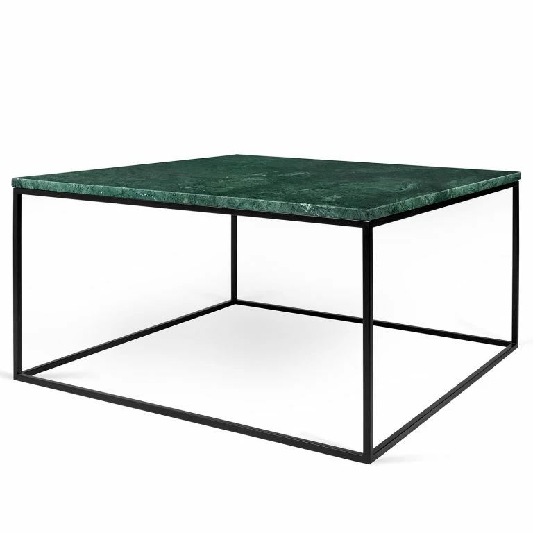 loftscape Temahome Table basse Gleam I – Marbre / Métal – Vert / Noir – Largeur : 75 cm