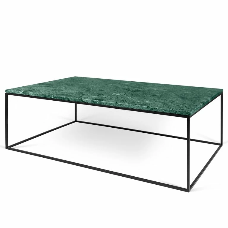 loftscape Temahome Table basse Gleam I – Marbre / Métal – Vert / Noir – Largeur : 120 cm