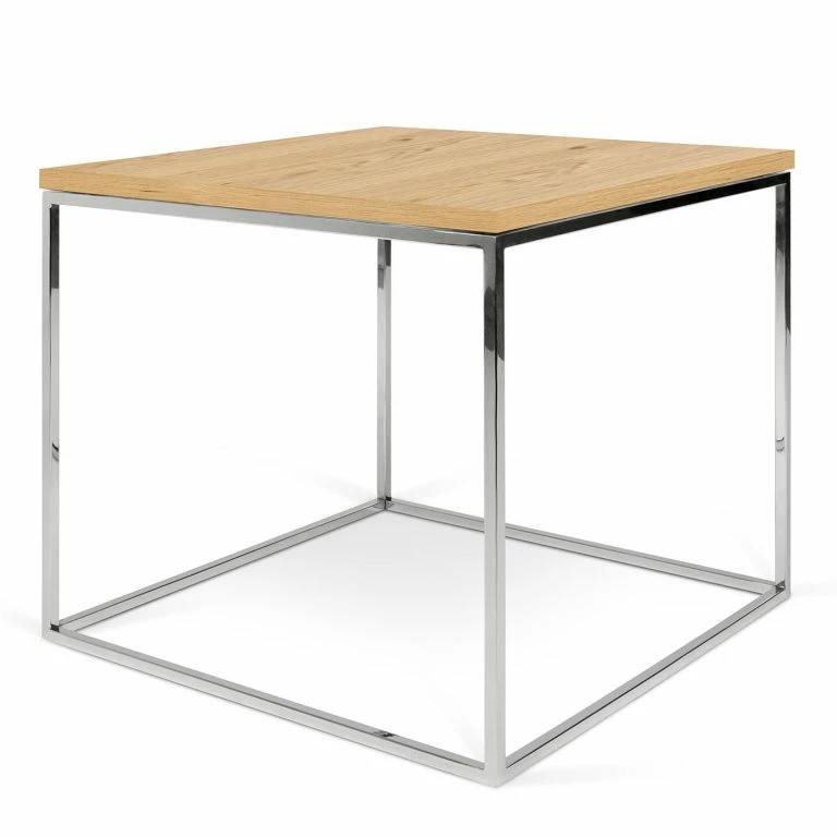 loftscape Temahome Table basse Gleam IV – Placage en bois véritable / Métal – Chêne