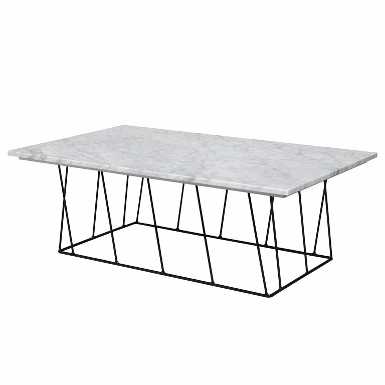 loftscape Temahome Table basse Helix – Marbre / Métal – Blanc