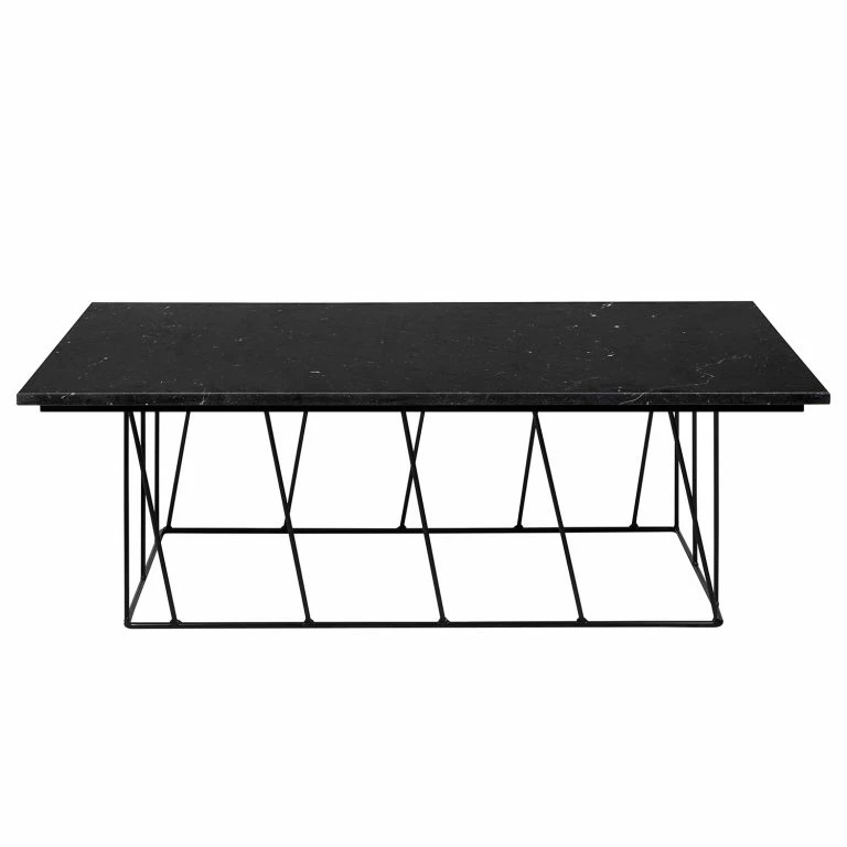 Loftscape Temahome Table Basse Helix – Marbre / Métal – Noir