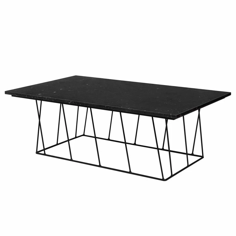 loftscape Temahome Table basse Helix – Marbre / Métal – Noir