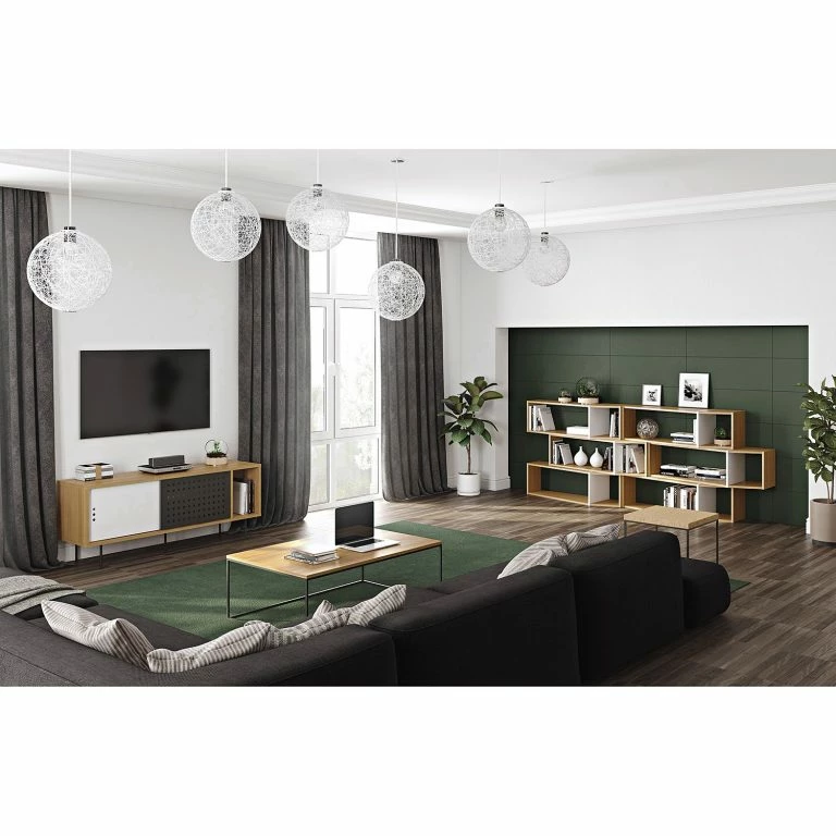 Loftscape Temahome Table Basse Levroux L – Imitation Chêne / Noir