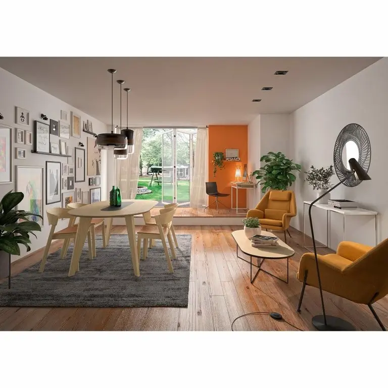 Loftscape Temahome Table Basse Oval – Placage En Bois Véritable / Métal – Chêne Clair