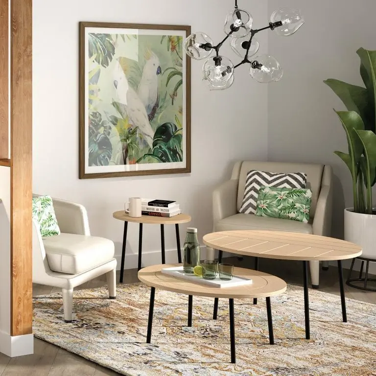 Loftscape Temahome Table Basse Ply – Chêne Clair – Diamètre : 70 Cm