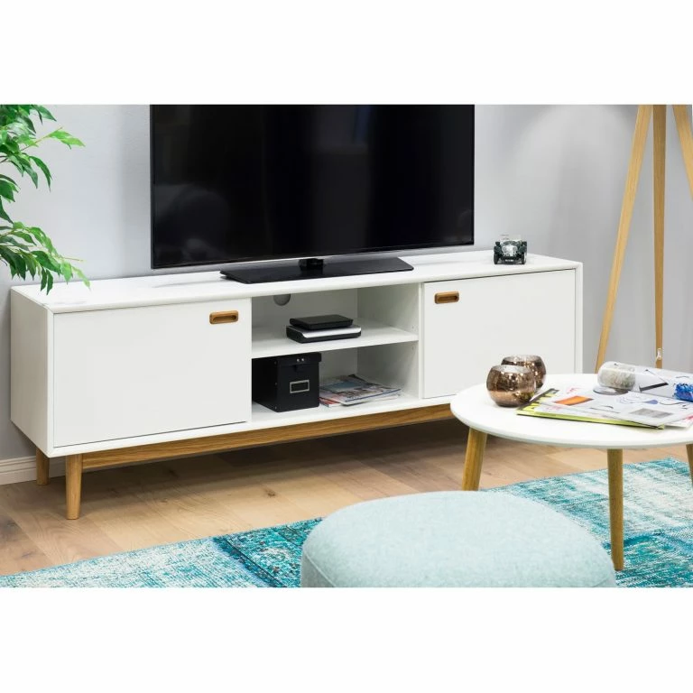Loftscape Tenzo Buffet Bas Svea I – Blanc / Imitation Chêne