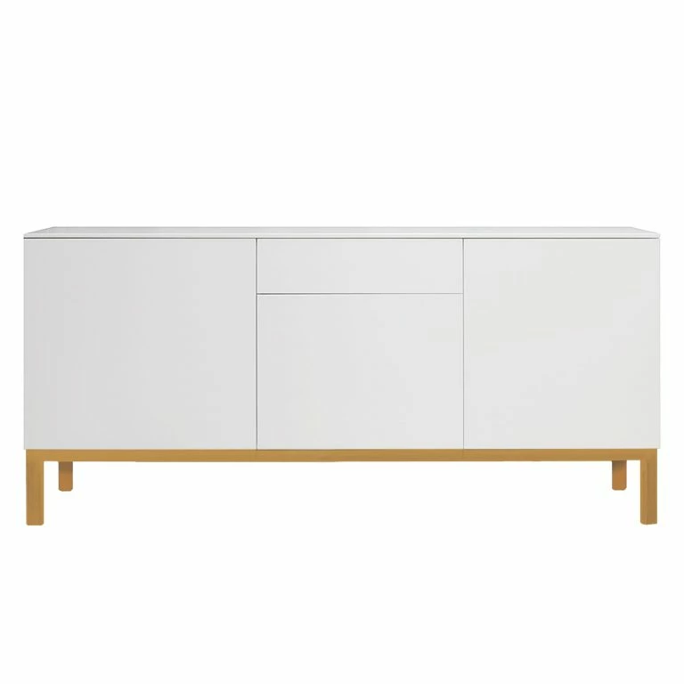 loftscape Tenzo Buffet Patch II – Partiellement en chêne massif – Blanc