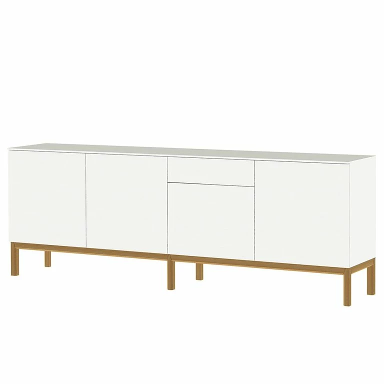 loftscape Tenzo Buffet Patch III – Partiellement en chêne massif – Blanc