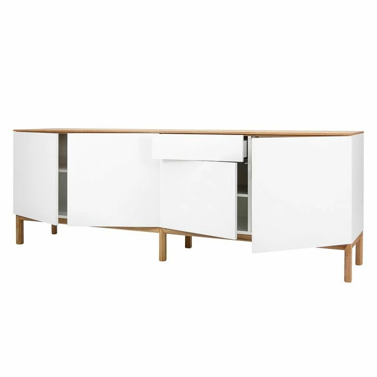 Loftscape Tenzo Buffet Patch IV – Partiellement En Chêne Massif – Blanc