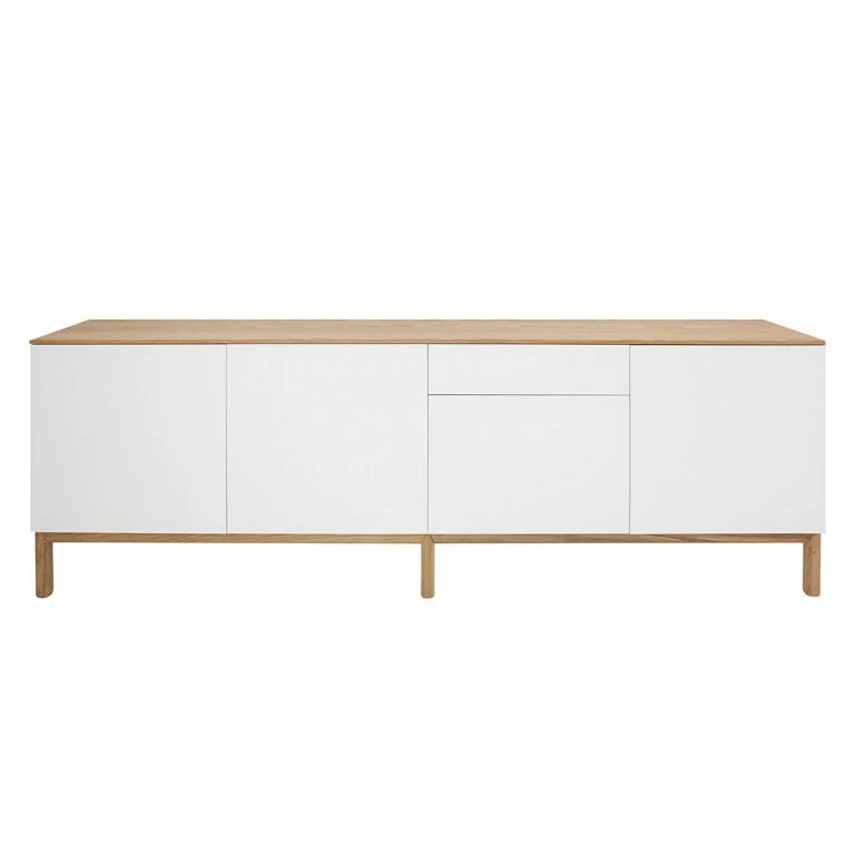 Loftscape Tenzo Buffet Patch IV – Partiellement En Chêne Massif – Blanc