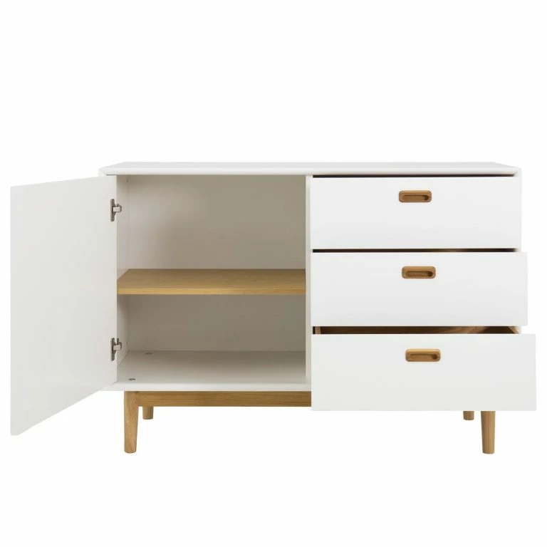 Loftscape Tenzo Buffet Svea I – Blanc / Imitation Chêne