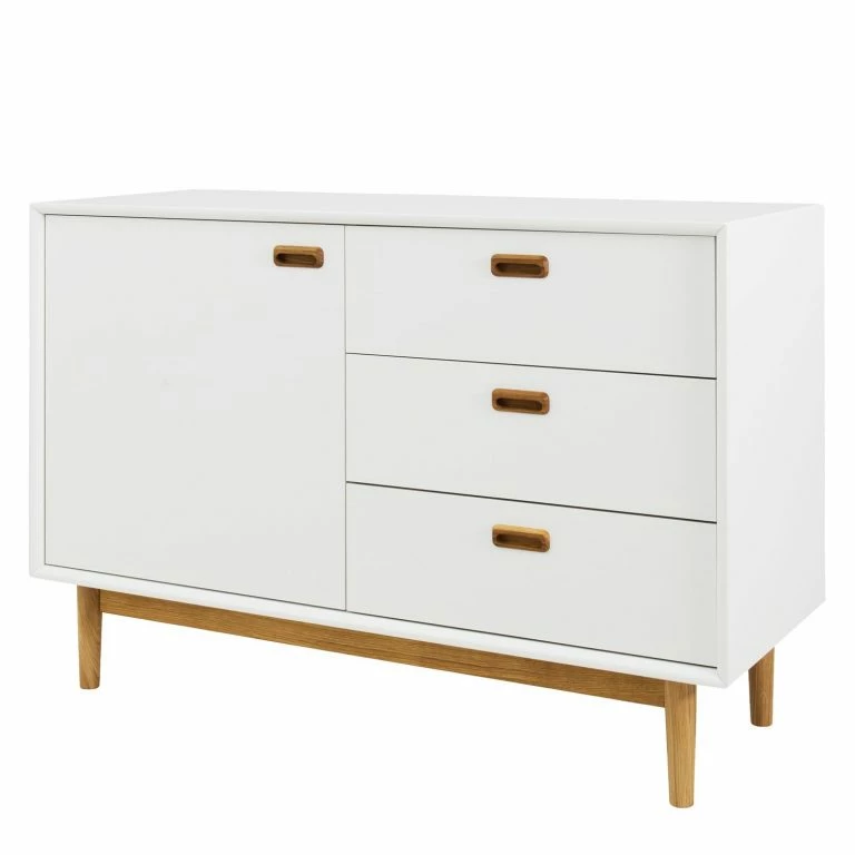 loftscape Tenzo Buffet Svea I – Blanc / Imitation chêne
