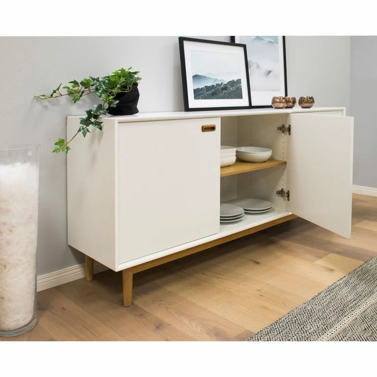 Loftscape Tenzo Buffet Svea II – Blanc / Imitation Chêne