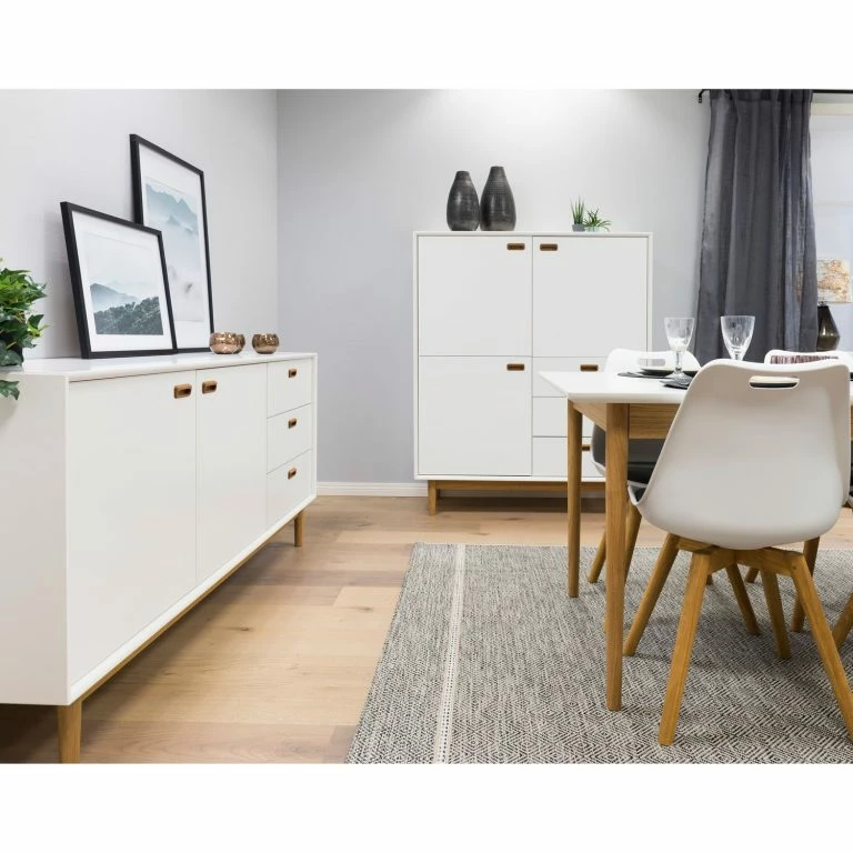 Loftscape Tenzo Buffet Svea II – Blanc / Imitation Chêne