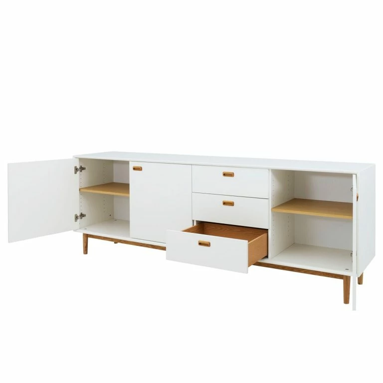 Loftscape Tenzo Buffet Svea III – Blanc / Imitation Chêne