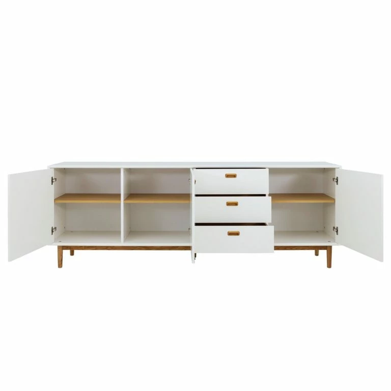 Loftscape Tenzo Buffet Svea III – Blanc / Imitation Chêne